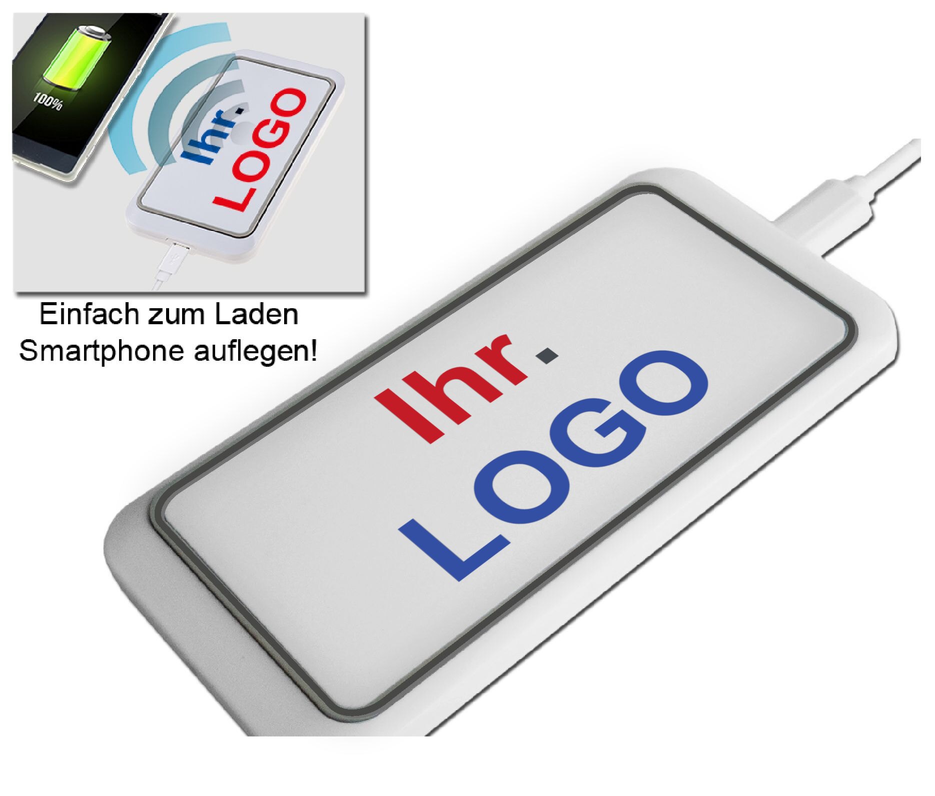 Induktions-Ladestation 10 W ...mit Logo bedrucken